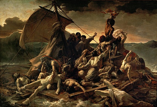 Théodore Géricault, Das Floß der Medusa, 1819, Öl/LW, 491x716 cm, Louvre (Abbildung: Wikipedia)